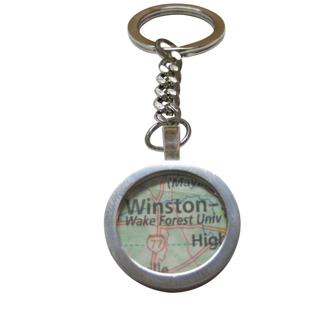 Wake Forest University Map Pendant Key Chain - image 1